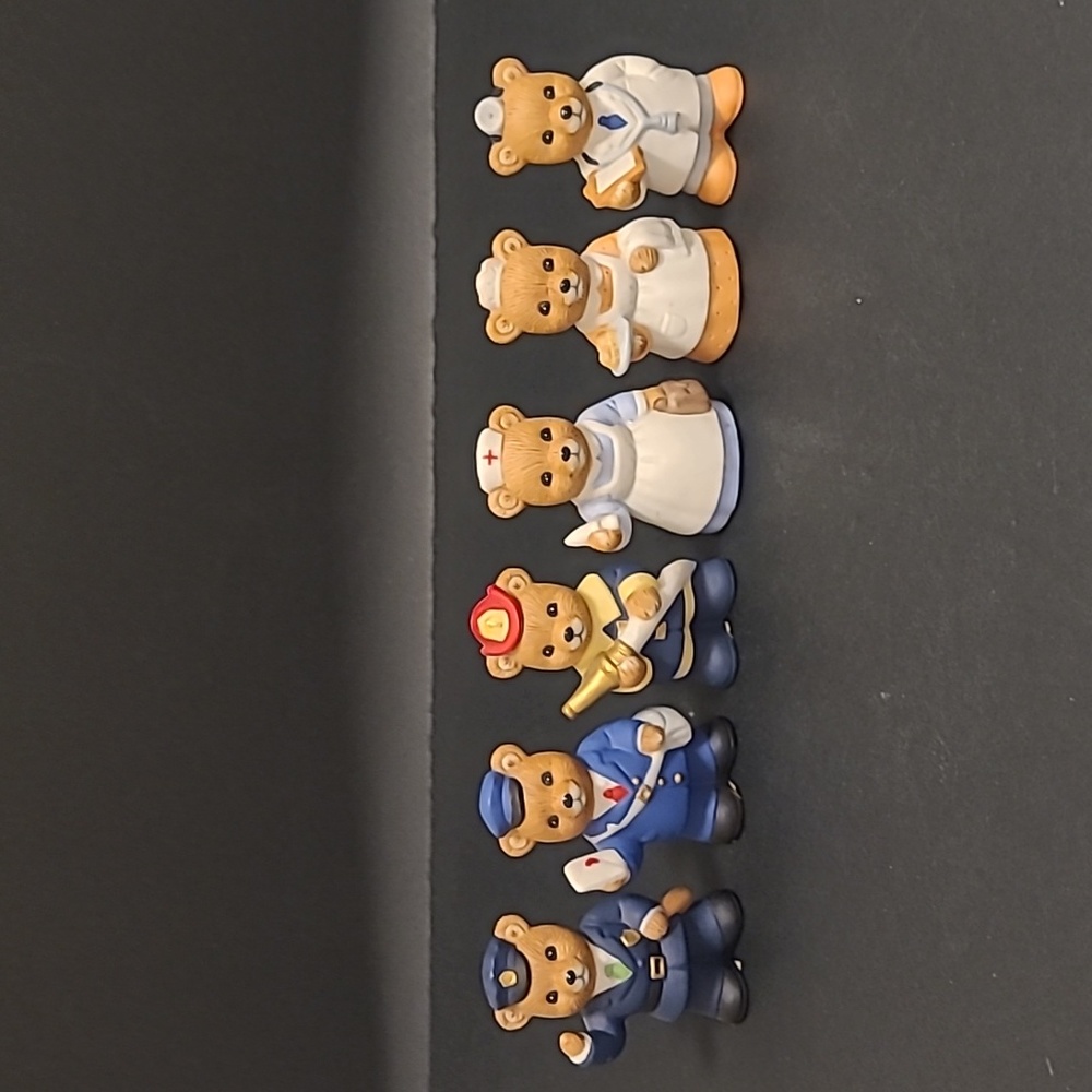 Set of 6 Homco Occupation Bears